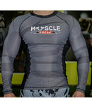 Muscle Freak Rashguard "CARBON SILVER" - Muscle Freak